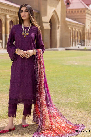 NDS 90 Bazaar Embroidered Chikankari Lawn Collection Vol 2