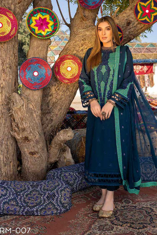 Picture of Charizma - RM 007 Reem Premium Eid Embroidered Lawn Edition Vol 1 - Available at Raja Sahib