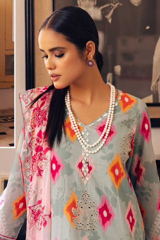 NSG 118 Gardenia Embroidered Printed Lawn Collection Vol 4