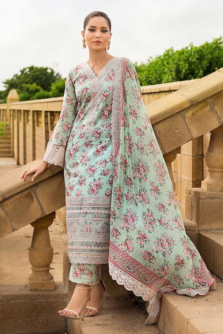 Picture of Zainab Chottani - Aabroo 6A Luxury Lawn Collection - Available at Raja Sahib