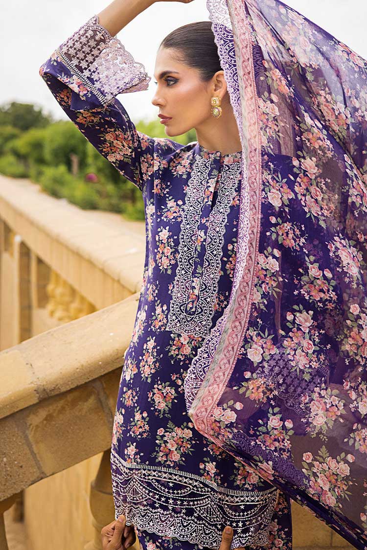 Picture of Zainab Chottani - Aabroo 6B Luxury Lawn Collection - Available at Raja Sahib