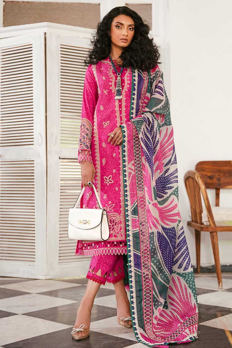 Picture of Jazmin - 02 Bright Fuchsia Iris Lawn Spring Summer Collection - Available at Raja Sahib