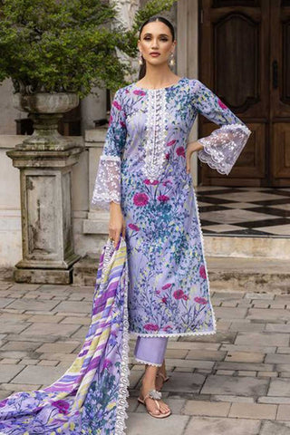 10B Frosty Orchid Tahra Embroidered Lawn Collection