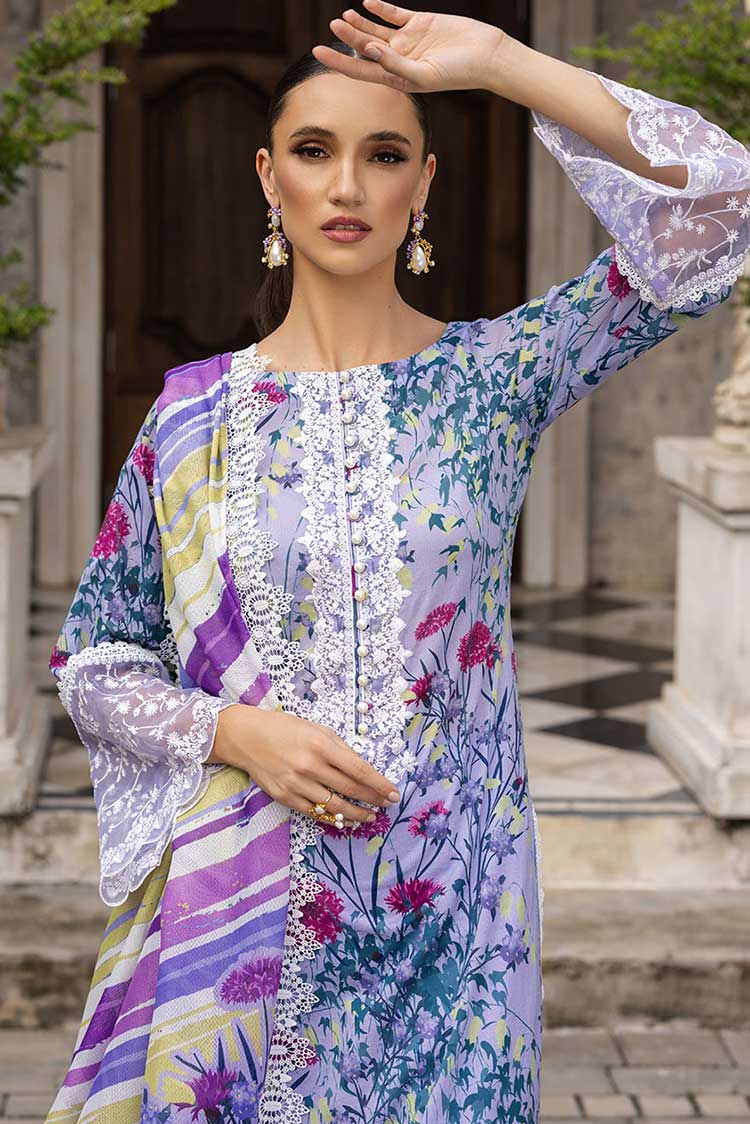 Picture of Zainab Chottani - 10B Frosty Orchid Tahra Embroidered Lawn Collection - Available at Raja Sahib