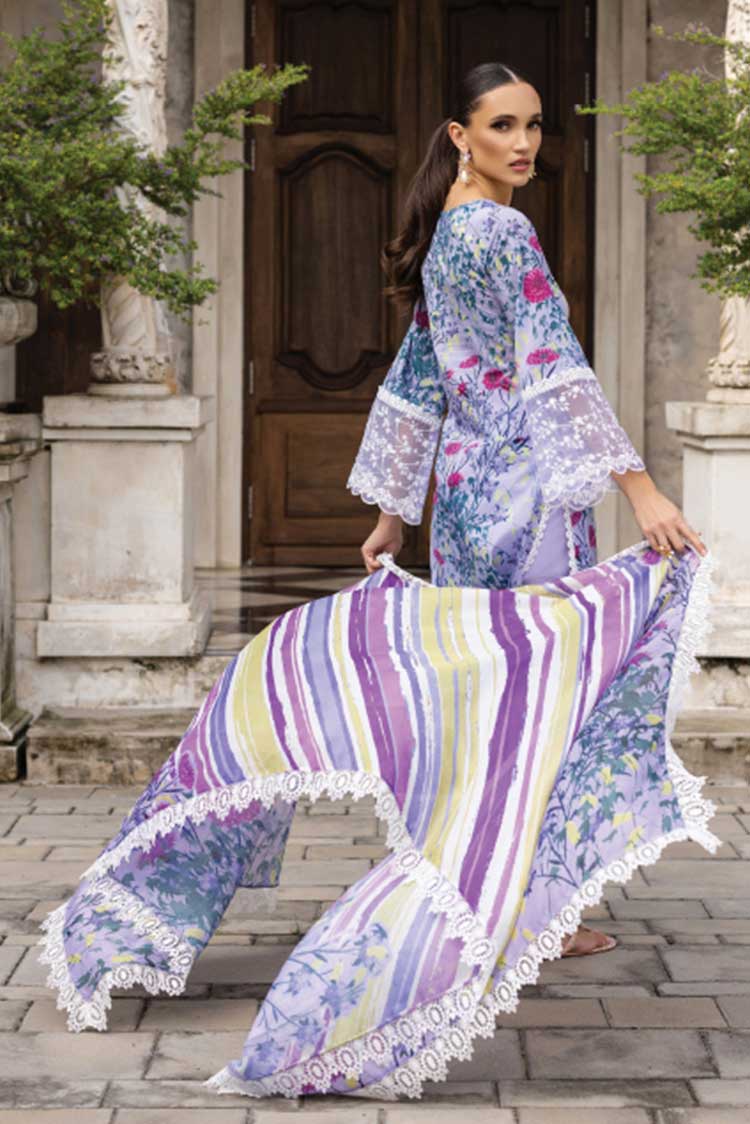 Picture of Zainab Chottani - 10B Frosty Orchid Tahra Embroidered Lawn Collection - Available at Raja Sahib