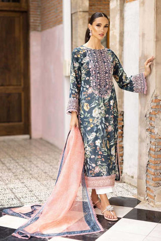 1B Jade Charm Tahra Embroidered Lawn Collection