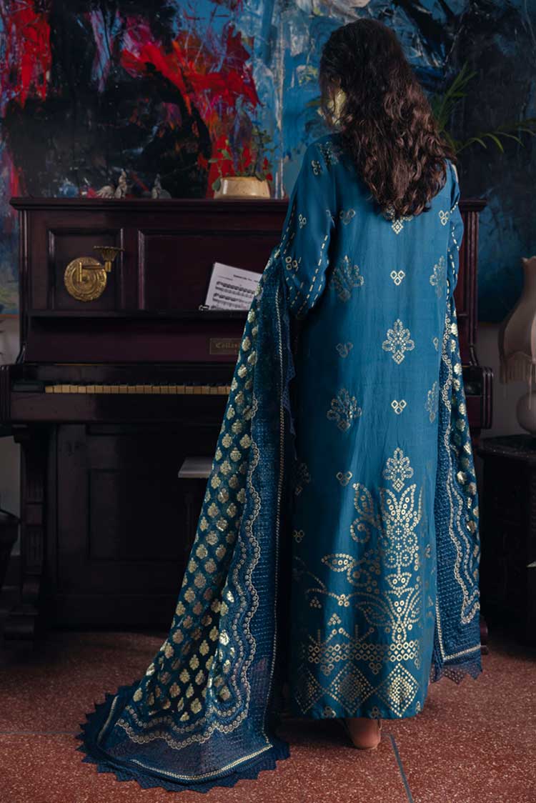 Picture of Nureh - NJ 83 Maya Embroidered Cambric Jacquard Collection - Available at Raja Sahib