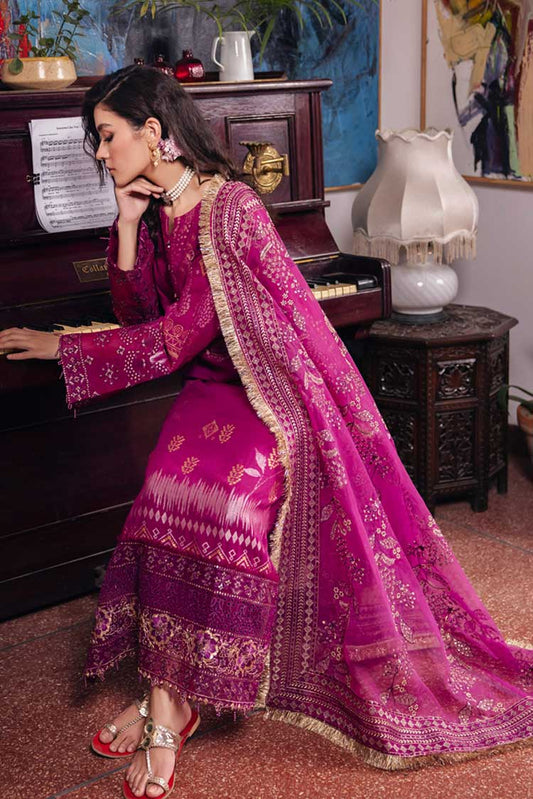 Picture of Nureh - NJ 85 Maya Embroidered Cambric Jacquard Collection - Available at Raja Sahib