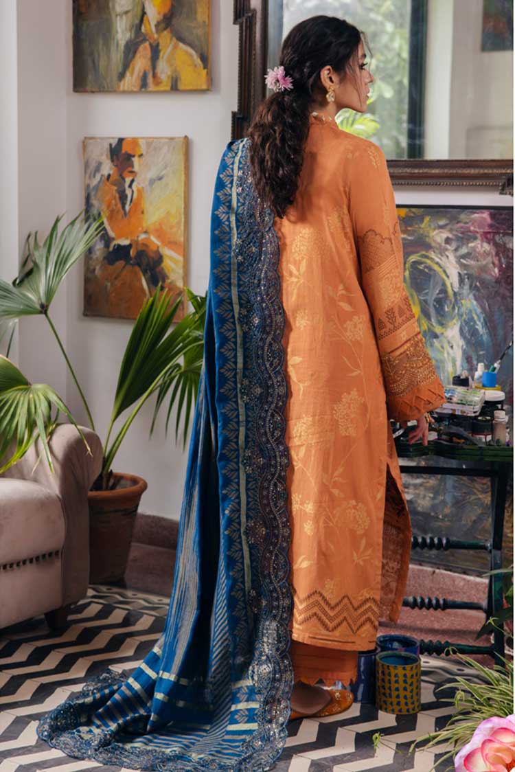 Picture of Nureh - NJ 86 Maya Embroidered Cambric Jacquard Collection - Available at Raja Sahib