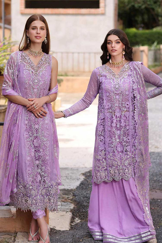 Picture of Noor by Saadia Asad - D6 Nura Noor Chiffon Handwork Schiffli And Laserkari Collection - Available at Raja Sahib