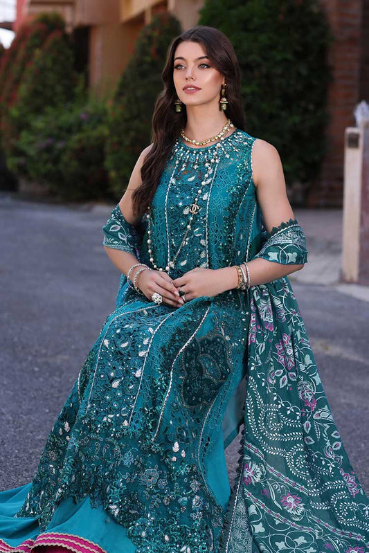 Picture of Noor by Saadia Asad - D8 Zareen Noor Chiffon Handwork Schiffli And Laserkari Collection - Available at Raja Sahib