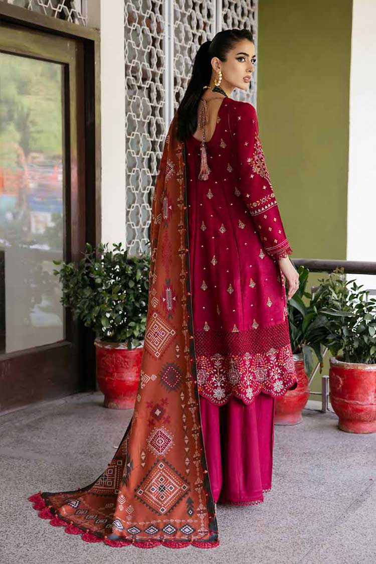 Picture of Nureh - NE 56 Exclusive Embroidered & Embellished Leather Peach Collection - Available at Raja Sahib