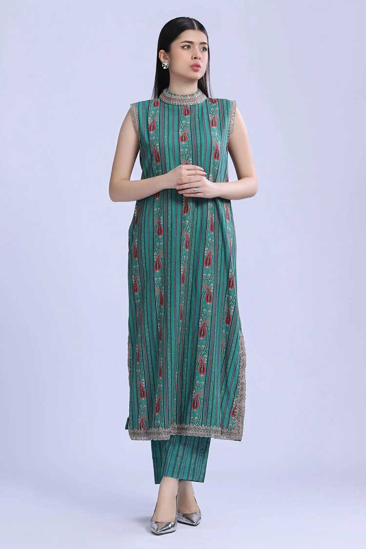 Picture of Maria B - MB-US23-206-B (2 PC) M Basics Khaddar Winter Edition - Available at Raja Sahib