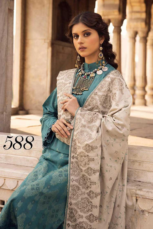 Picture of Shaista - Design 588 Gold Embroidered Peach Leather Collection - Available at Raja Sahib