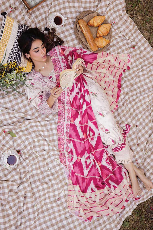 Picture of Nureh - NSG 140 Gardenia Embroidered Printed Leather Peach Collection Vol 6 - Available at Raja Sahib