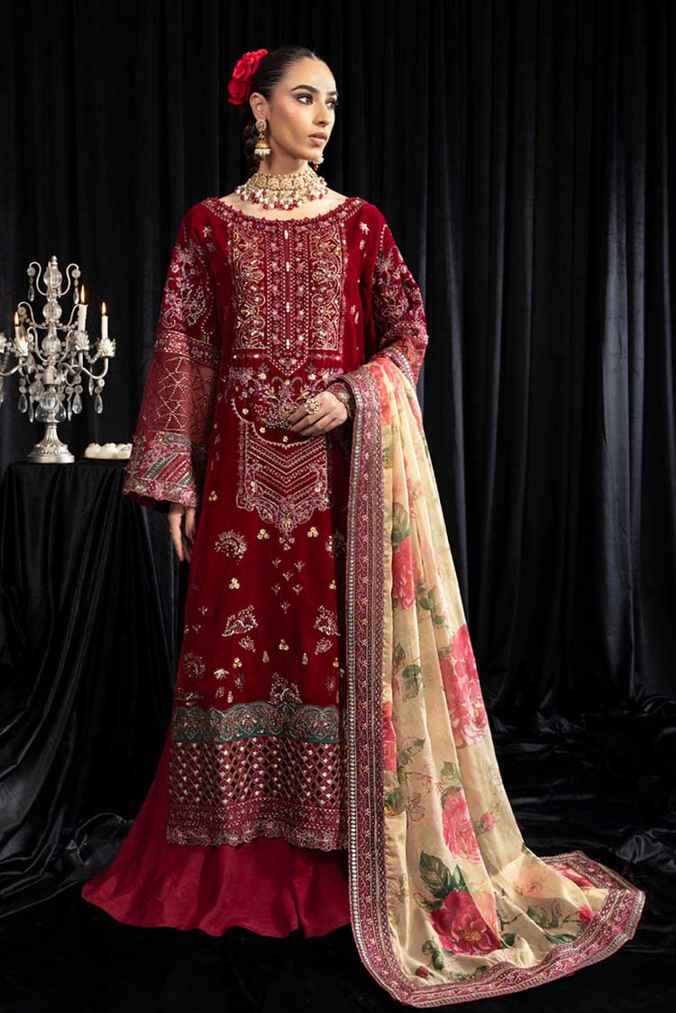 Picture of Nureh - NS 106 Maya Exclusive Embroidered & Embellished Velvet Collection - Available at Raja Sahib