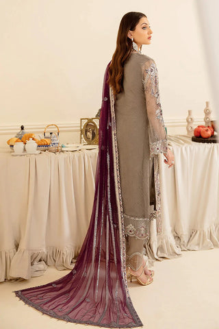 M 704 Minhal Embroidered Chiffon Collection Vol 7