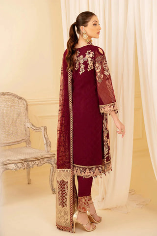 M 706 Minhal Embroidered Chiffon Collection Vol 7