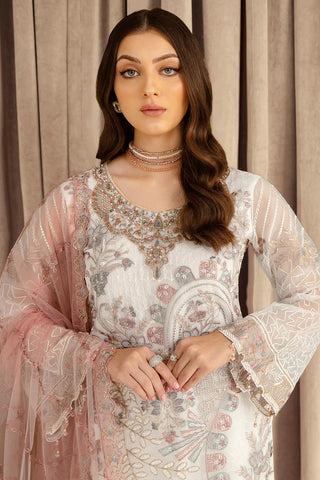 M 707 Minhal Embroidered Chiffon Collection Vol 7