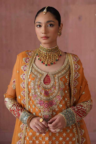 QFD 0051 Mehek Naqsh Embroidered Chiffon Wedding Collection