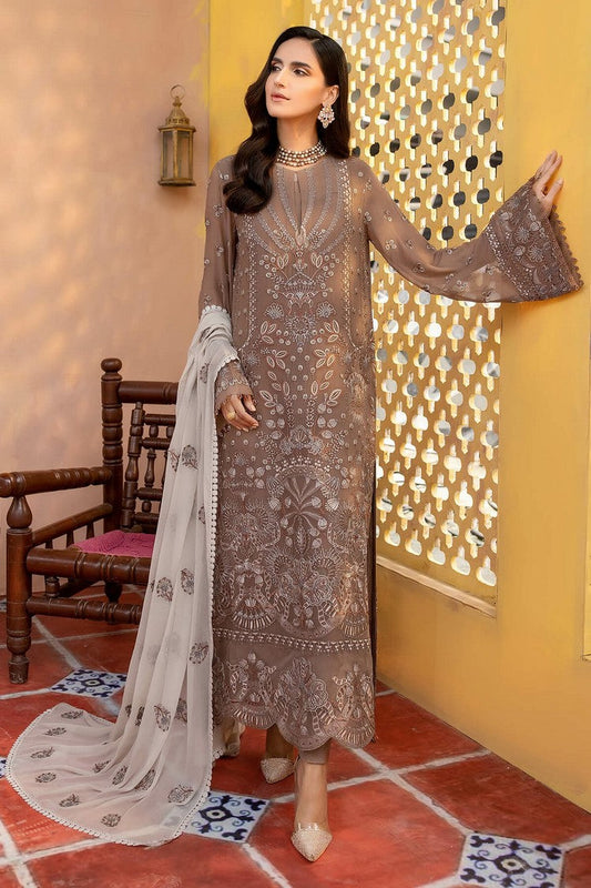 Picture of Flossie - E 101 Otter Elnaz Chiffon Collection Vol 1 - Available at Raja Sahib