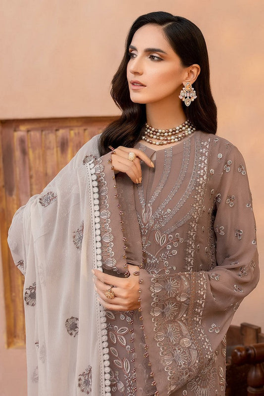 Picture of Flossie - E 101 Otter Elnaz Chiffon Collection Vol 1 - Available at Raja Sahib