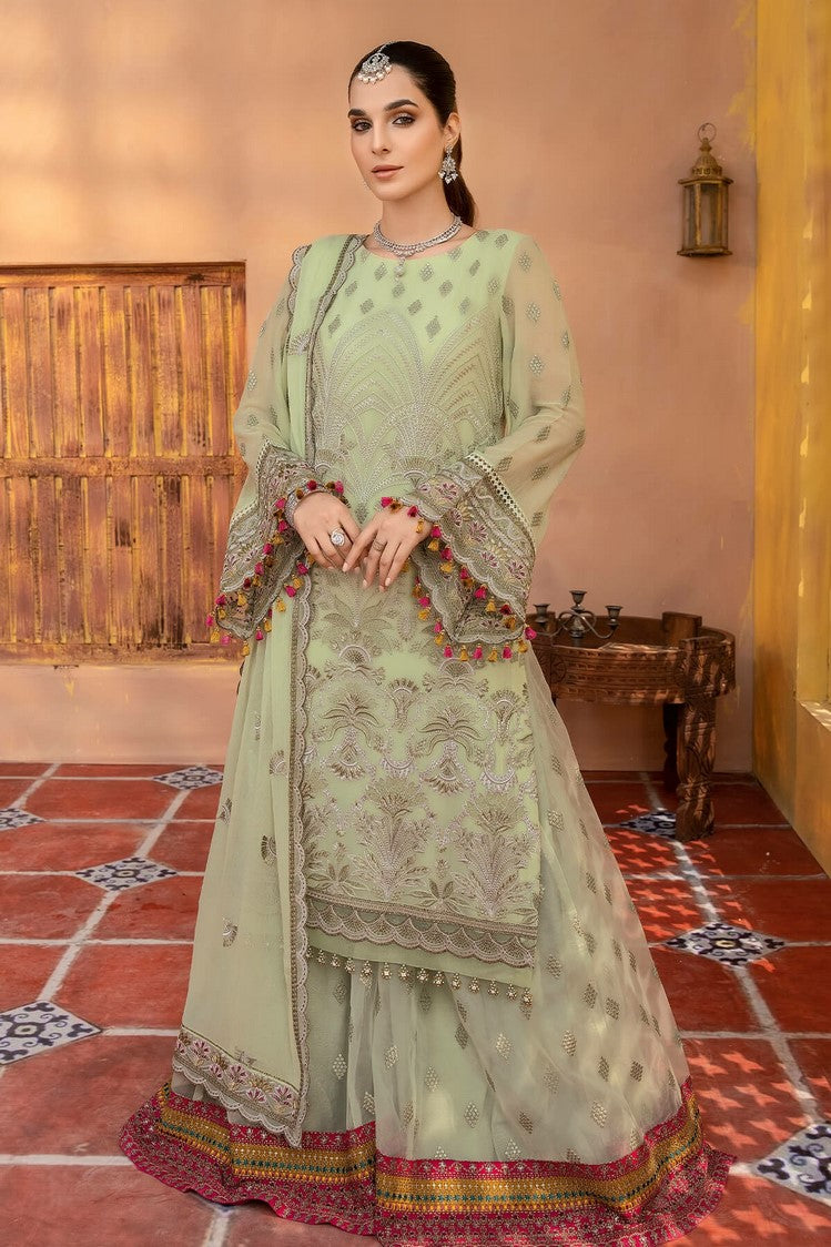 Picture of Flossie - E 104 Mosstone Elnaz Chiffon Collection Vol 1 - Available at Raja Sahib