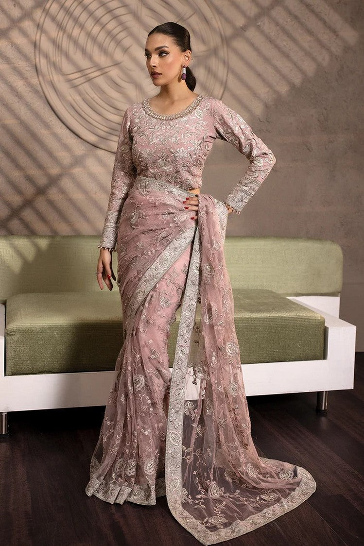 Picture of Flossie - AV 104 Blush Frost Avalanche Luxury Chiffon Collection - Available at Raja Sahib