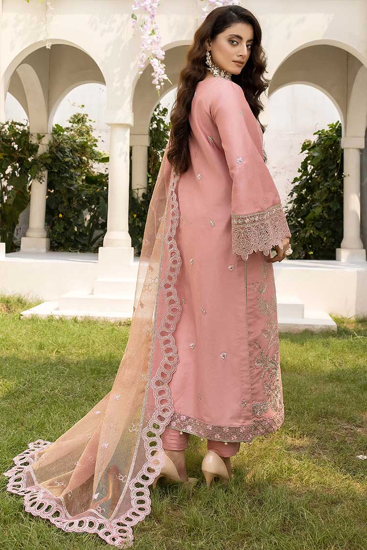 Picture of Meem - D 01 Deep Rose Luxury Cotton Sateen Handwork Collection - Available at Raja Sahib