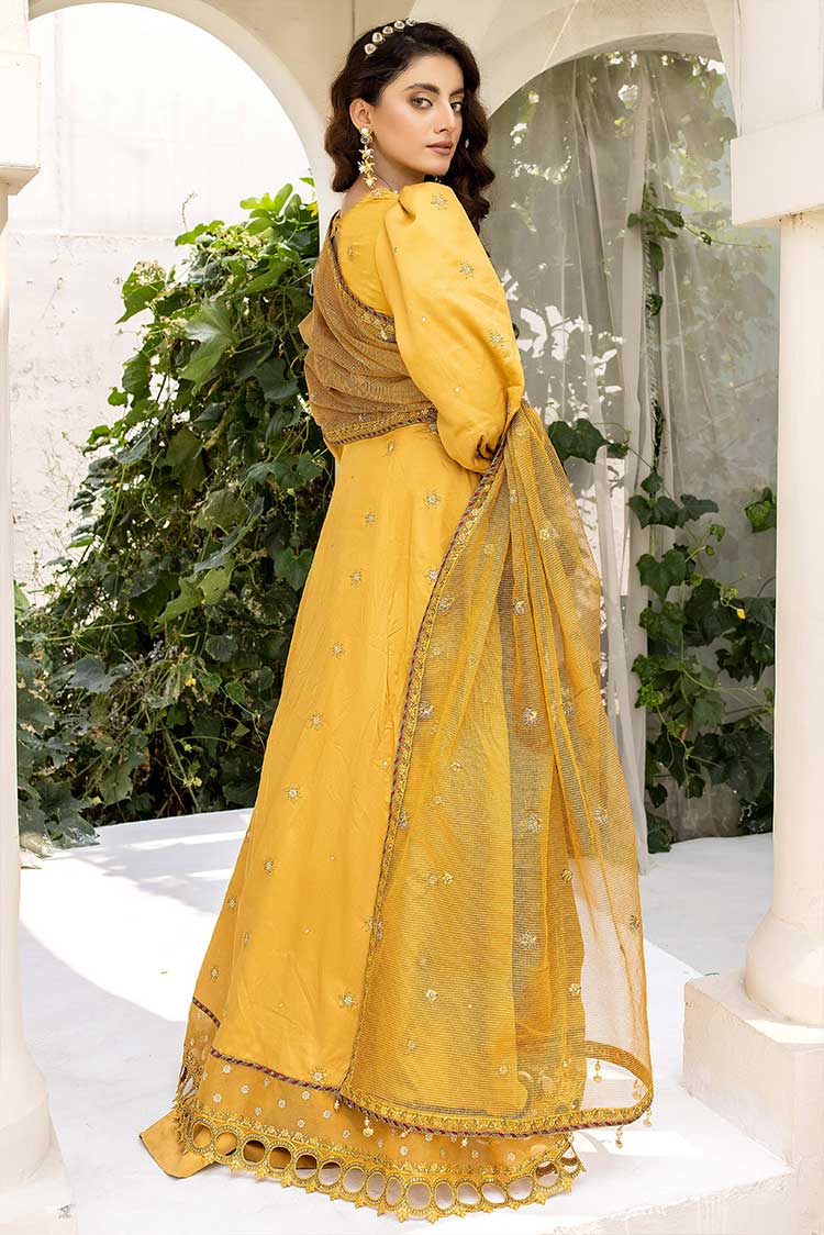 Picture of Meem - D 06 Daffodils Luxury Cotton Sateen Handwork Collection - Available at Raja Sahib