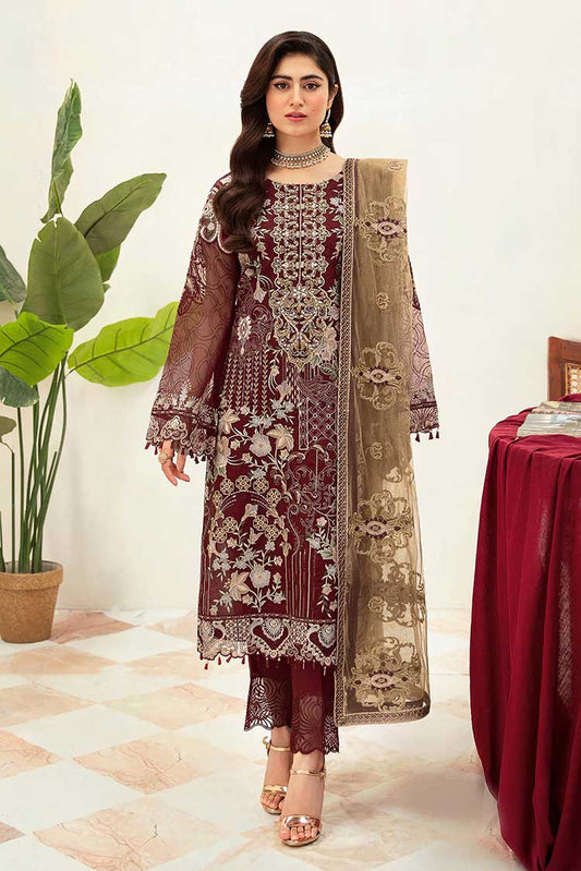 Picture of Ramsha - M 1003 Minhal Embroidered Collection Vol 10 - Available at Raja Sahib