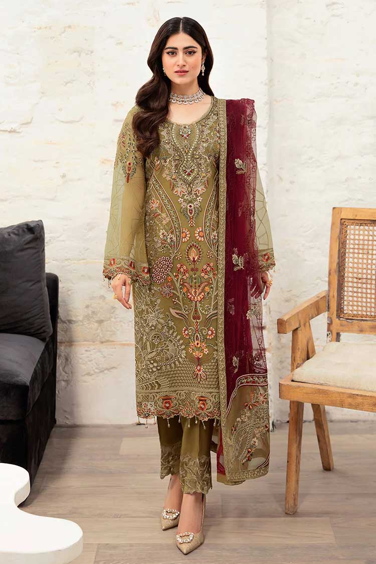 Picture of Ramsha - M 1010 Minhal Embroidered Collection Vol 10 - Available at Raja Sahib