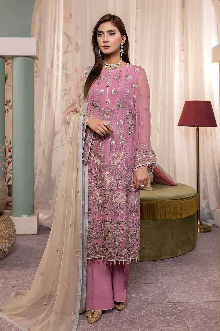 Picture of Flossie - 1404 Mishfah Haya Embroidered Chiffon Collection - Available at Raja Sahib