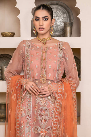 D 001 Delight Pink Luxury Embroidered Collection