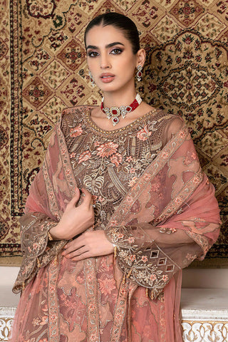 D 005 Apricot Blossom Luxury Embroidered Collection