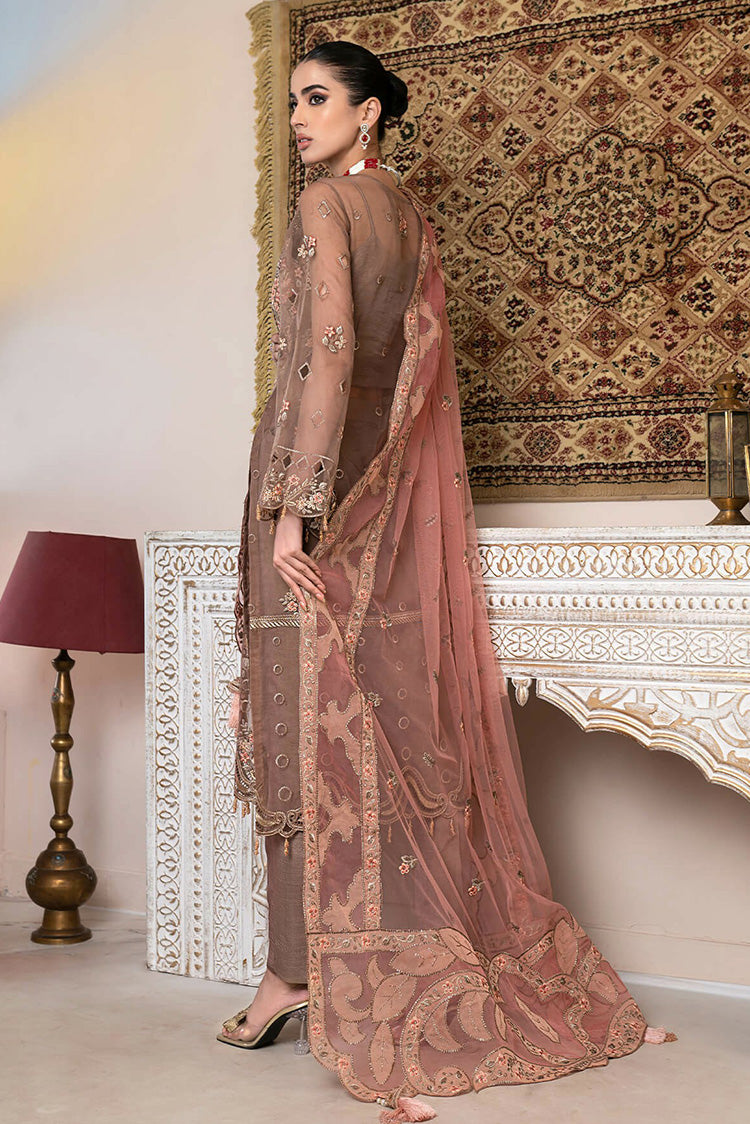 Picture of Janique - D 005 Apricot Blossom Luxury Embroidered Collection - Available at Raja Sahib