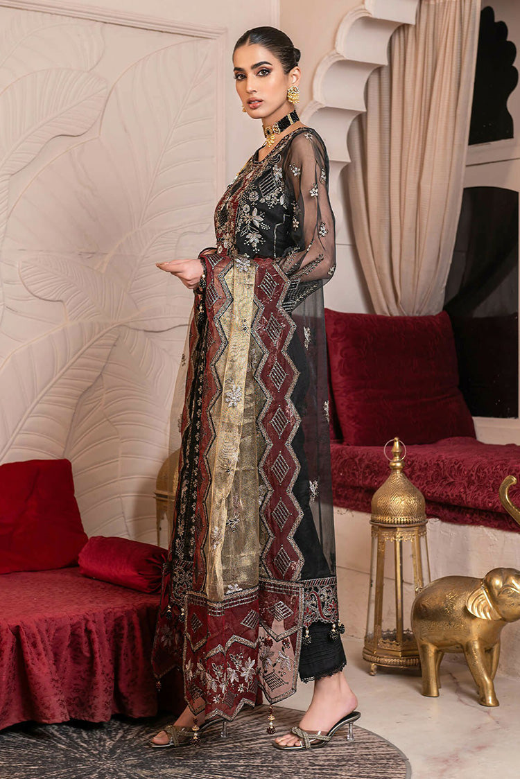 Picture of Janique - D 006 Black Frescoe Luxury Embroidered Collection - Available at Raja Sahib