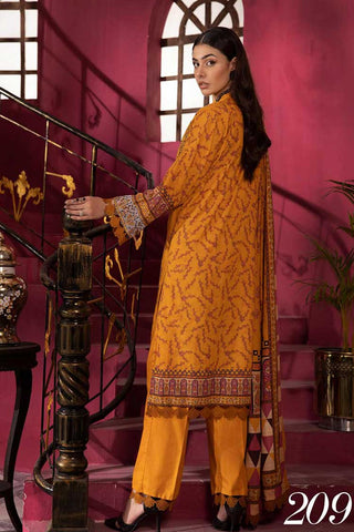 Design 209 Aleena Embroidered Khaddar Collection