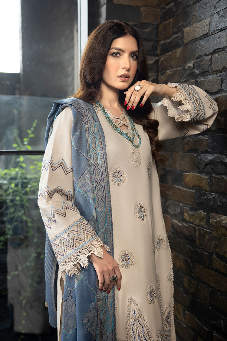 Picture of Humdum - Zimal Embroidered Wool Jacquard Collection - ZM-02 - Available at Raja Sahib