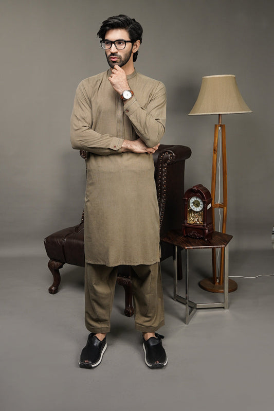 Picture of Black Pearl-Burly Wood Kameez Shalwar - C12OL - Available at Raja Sahib