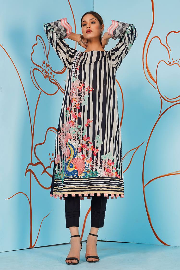 Picture of Ellena - 1-PC Stitched Jacquard Kurti - Available at Raja Sahib