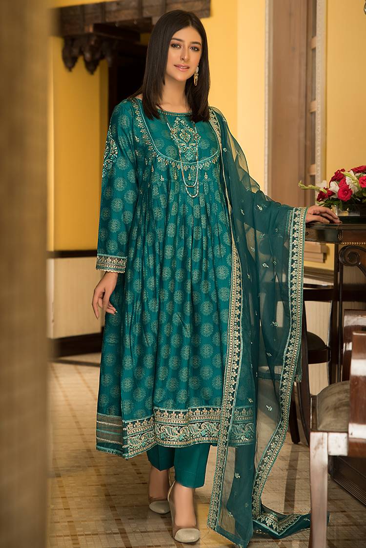 Picture of Ellena - 3-PC Stitched Jacquard Suit - Available at Raja Sahib