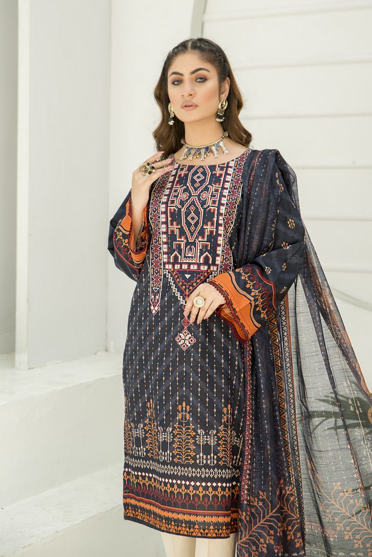 Picture of Ellena - 3-PC Stitched Lawn Suit - Available at Raja Sahib