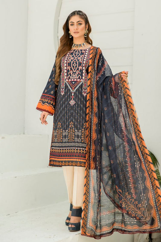 Picture of Ellena - 3-PC Stitched Lawn Suit - Available at Raja Sahib