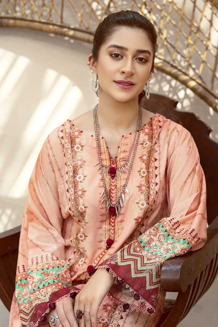 Picture of Ellena - Eris EY-L1-3-05 Printed Jacquard Kurti - Available at Raja Sahib