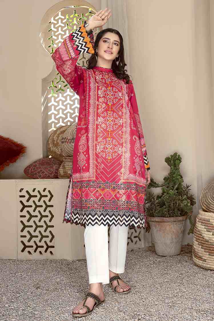 Picture of Ellena - Janie EY-L1-3-03 Printed Jacquard Kurti - Available at Raja Sahib