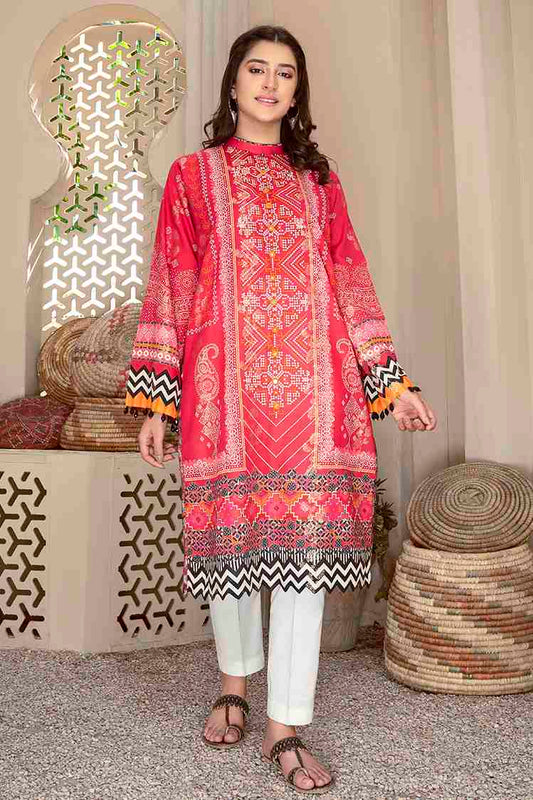 Picture of Ellena - Janie EY-L1-3-03 Printed Jacquard Kurti - Available at Raja Sahib