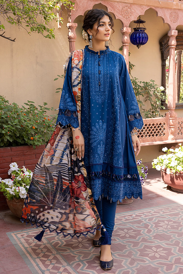 Picture of Ellena - Ellena-Kainat EY-4-03 Tehzeeb Chikankari Eid Festive Lawn Collection 2022 - Available at Raja Sahib