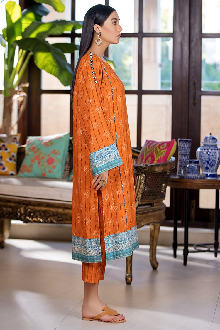 Picture of Ellena - Printed Slub Khaddar 2-PC Suit - Available at Raja Sahib