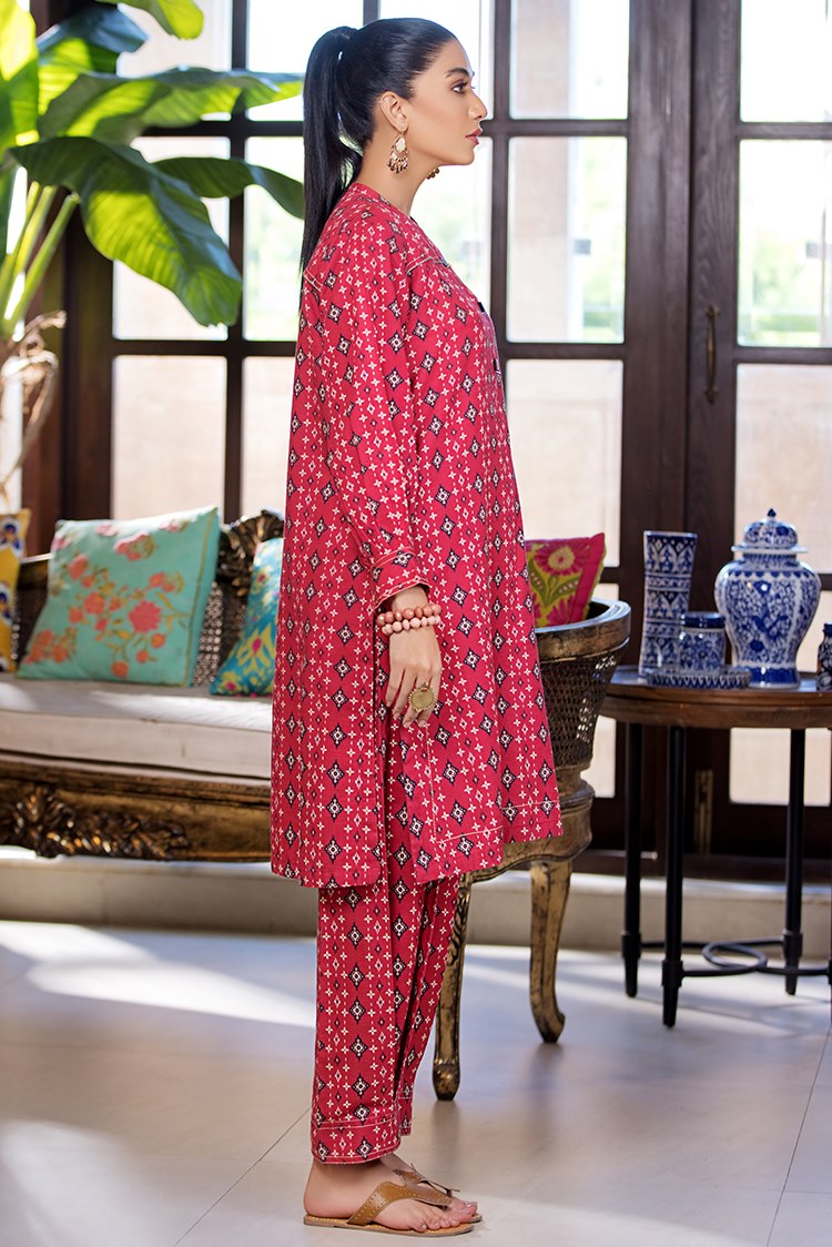 Picture of Ellena - Printed Slub Khaddar 2-PC Suit - Available at Raja Sahib